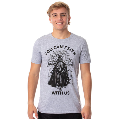 Star Wars Men's You Can't Sith With Us Darth Vader Storm Troopers T-Shirt