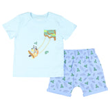 Disney Bluey Shirt Toddler Boys' Bluey and Bingo Tree Swing T-Shirt Short Set