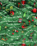 Dr. Seuss GRINCH Christmas Mens' Tossed Print Collar Sleep Pajama Set
