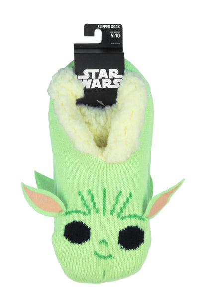 Star Wars The Mandalorian Baby Grogu Women's Slipper Socks No-Slip Sole For Women