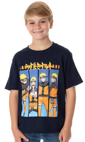 Naruto Shippuden Boys' Anime Naruto Uzumaki Character Youth Kids T-Shirt