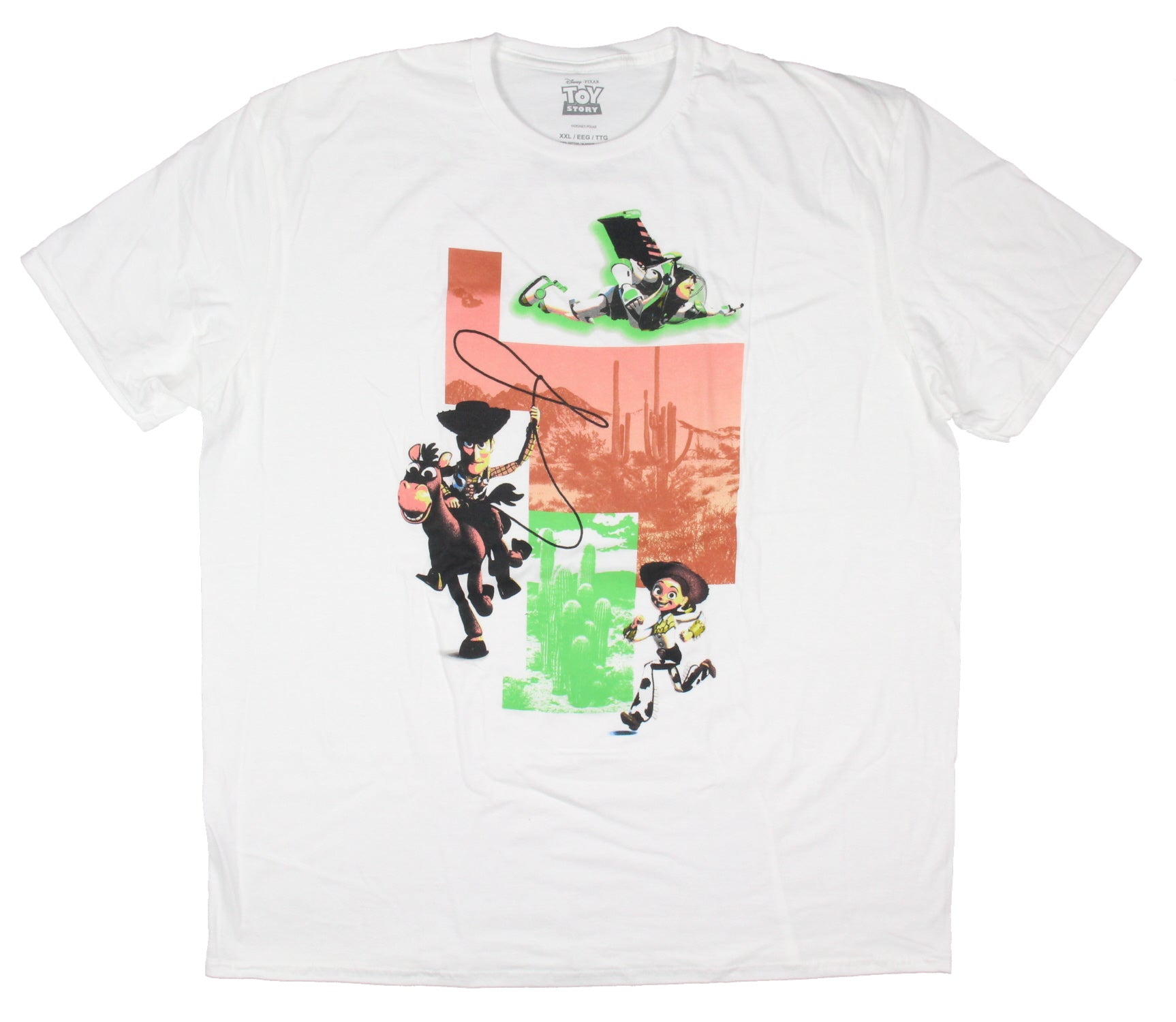 Disney Mens' Toy Story Buzz Lightyear Woody Jesse Desert T-Shirt