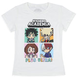 My Hero Academia Girls' Shirt Plus Ultra! Character Grid T-Shirt Tee Kids