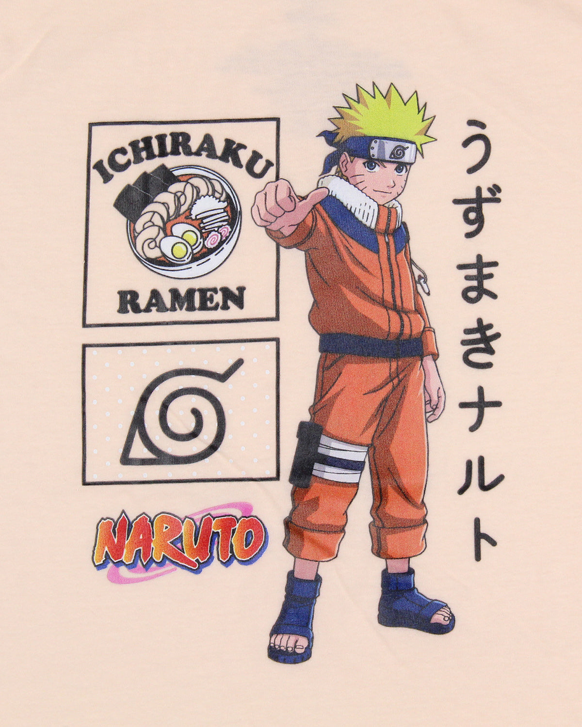 Naruto Girls' Anime Ichiraku Ramen Classic Thumbs Up Character T-Shirt Tee Kids