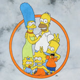 The Simpsons Men's Silly Family Picture Tie-Dye Adult Graphic T-Shirt
