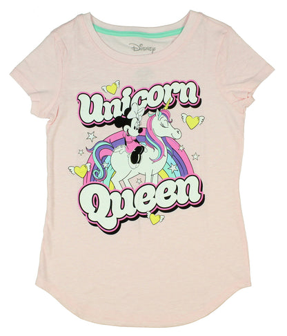Disney Minnie Mouse Girls' Unicorn Queen T-Shirt