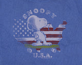 Peanuts Snoopy Little Kids USA Skateboard Vintage Distressed T-Shirt