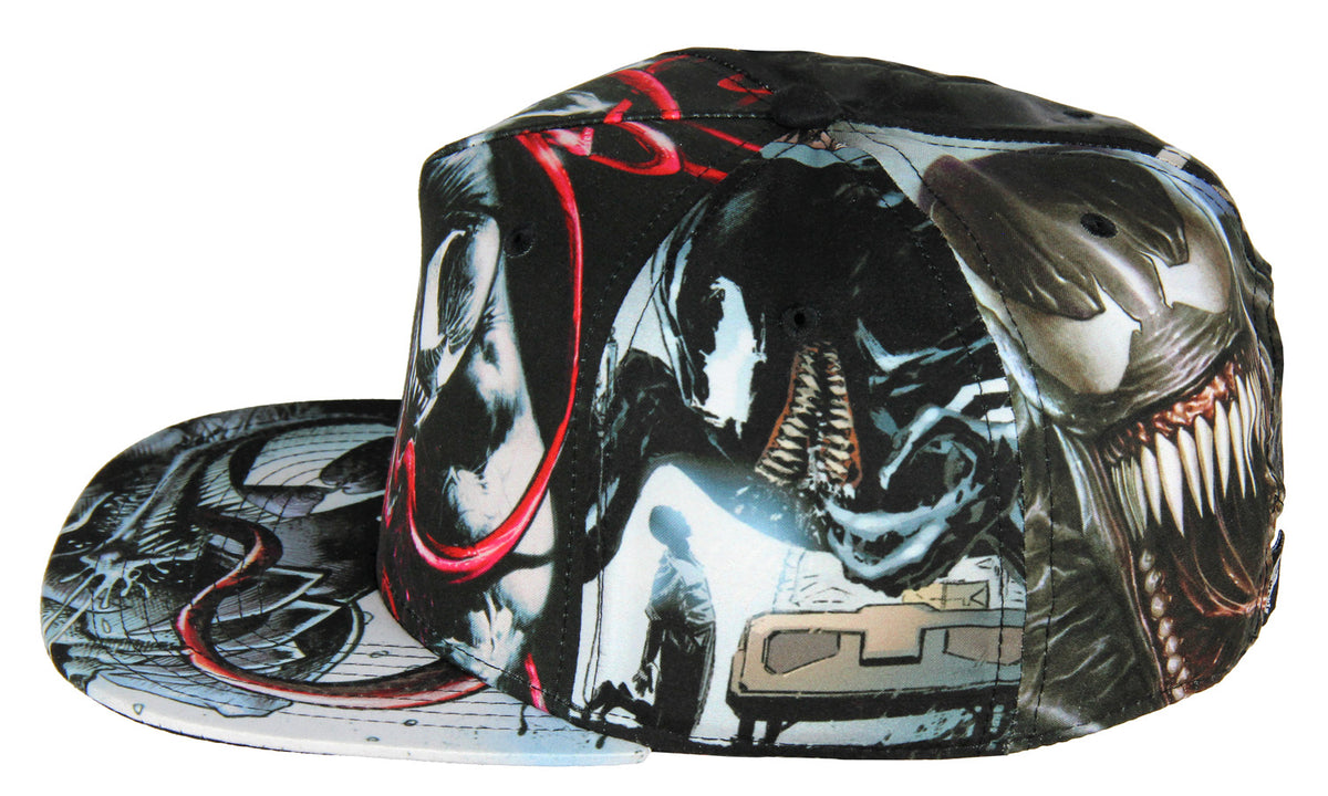 Marvel Comics Venom Sublimated All Over Print Snapback Hat Cap NEW