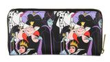 Loungefly Disney Villains Allover Print Zip Around Wallet