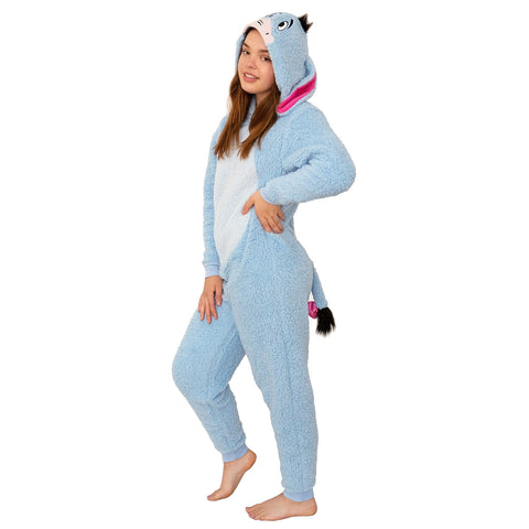 Disney Winnie The Pooh Adult Eeyore Fleece Cosplay Costume Union Suit Pajama