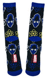 Marvel Comics X-Men Blue Beast Fusion Symbol Crew Socks