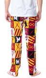 Harry Potter Mens' Themed Logo Quilted Pattern Adult Lounge Sleep Pajama Pants