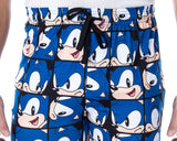 Sonic The Hedgehog Men's Allover Face Pattern Sleep Lounge Pajama Pants