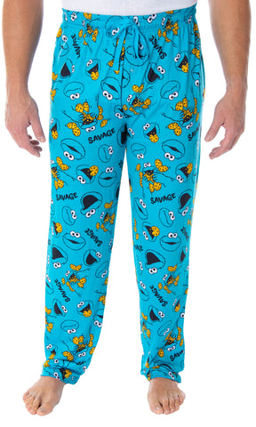 Sesame Street Men's Cookie Monster Savage Sleep Lounge Pajama Pants