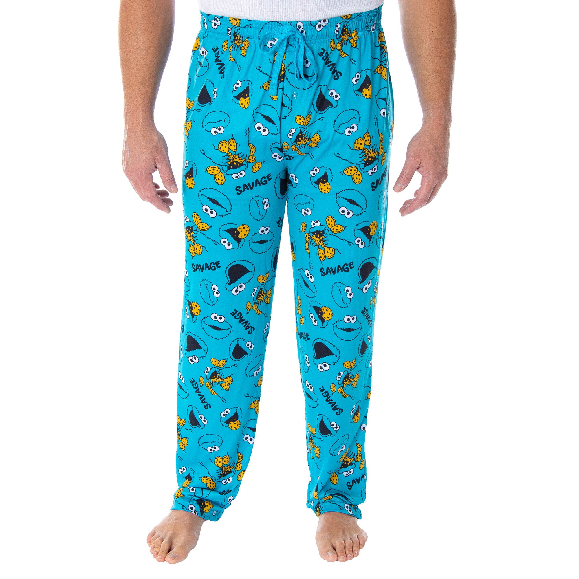 Sesame Street Men's Cookie Monster Savage Sleep Lounge Pajama