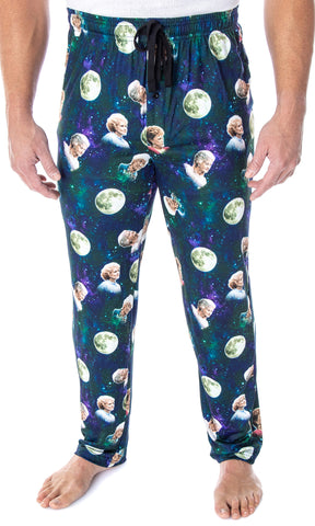 Golden Girls Men's 4 Character Moon Allover Sleep Lounge Pajama Pants