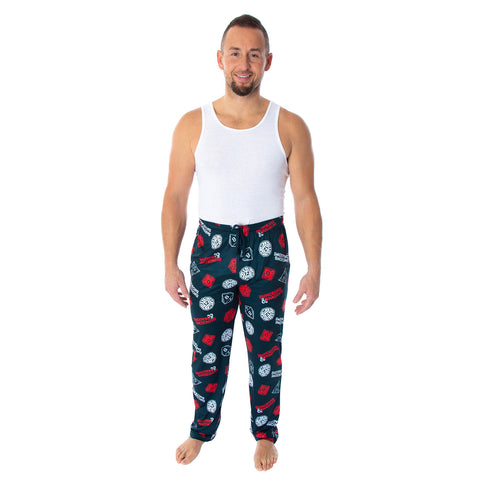 Dungeons and Dragon Men's Allover Game Dice Print Lounge Pajama Pants
