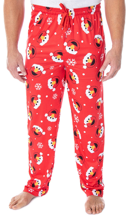 Sesame Street Men's Santa Elmo Christmas Holiday Lounge Pajama Pants