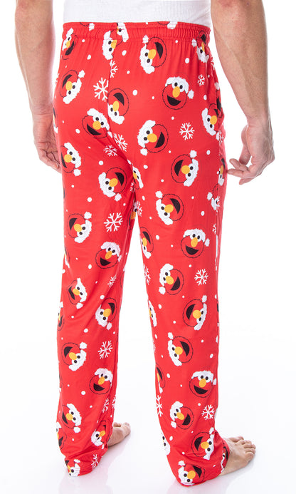 Sesame Street Men's Santa Elmo Christmas Holiday Lounge Pajama Pants