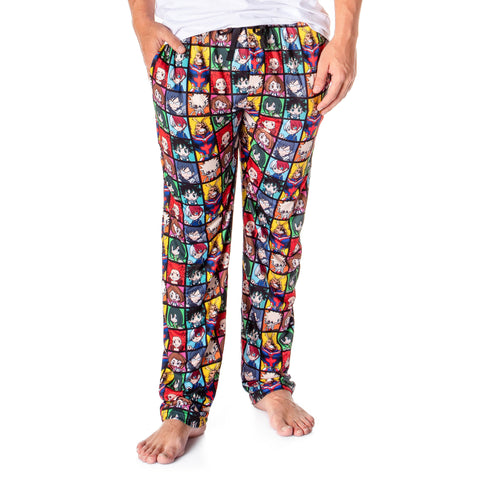 My Hero Academia Men's All Might And Students Allover Character Pajama Pants