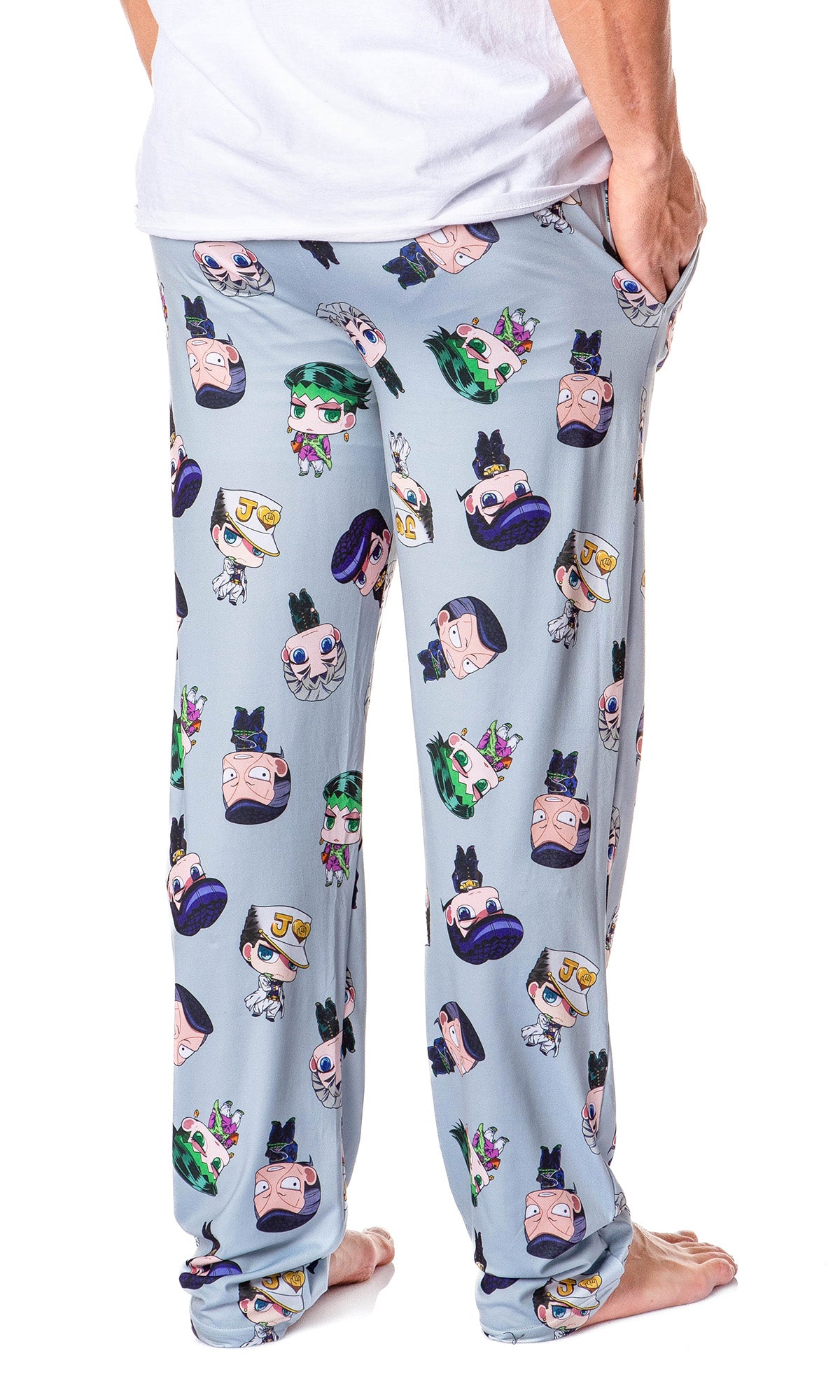 Jojo's Bizarre Adventure Men's Chibi Character Adult Lounge Pajama Pants