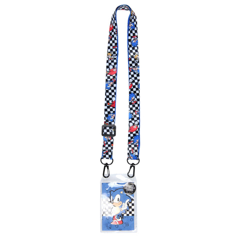 Sonic The Hedgehog Characters Multi-Use Lanyard Clear ID Badge Holder
