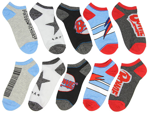 David Bowie Unisex Album Inspired 5 Pair Mix and Match Ankle Socks