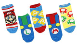 Super Mario Unisex Game Inspired 5 Pair Mix and Match Ankle Socks