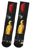 Stephen King IT Georgie And Pennywise With Red Balloon Sublimated Crew Socks