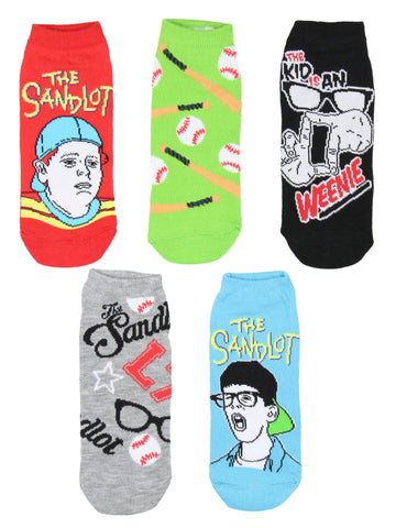 The Sandlot Squints Ham L7 Weenie Baseball Icons No-Show Ankle Socks 5 Pair