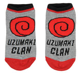 Naruto Shippuden Boys' Akatsuki Uzumaki Uchiha Clan 4 Pairs Kids No Show Socks