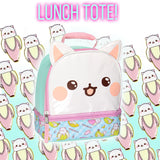 Bananya Lunch Tote 3D Character Dual Compartment Insulated Lunch Box