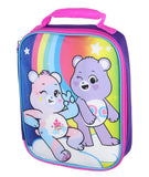 Carebears Caring Is Magic 16" Backpack Lunch Tote Water Bottle 5 Pc Mega Set