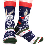 Looney Tunes Mens Character Christmas Holiday Novelty Crew Socks 5 Pack