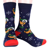 Looney Tunes Mens Character Christmas Holiday Novelty Crew Socks 5 Pack