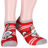 Looney Tunes Characters Striped Mix And Match Adult 5 Pack Ankle Socks