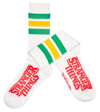 Stranger Things Retro 80's Inspired 3 Stripe Logo Adult Crew Socks
