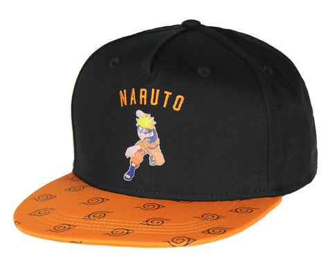 Naruto Shippuden Youth Naruto Uzumaki Leaf Village Logo Adjustable Snapback Hat