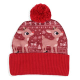 Rudolph The Red-Nosed Reindeer Cuffed Pom Beanie Hat
