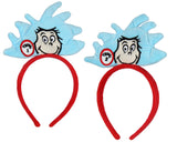 Dr. Seuss Cat In The Hat Thing 1 And Thing 2 3D Design Headbands 2 Pack