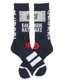 Naruto Shippuden Kakashi Hatake Hidden Leaf Village Logo Athletic Crew Socks