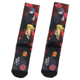 Naruto Shippuden Akatsuki Socks Anime Manga Men's Sublimated Crew Socks