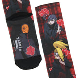 Naruto Shippuden Akatsuki Socks Anime Manga Men's Sublimated Crew Socks