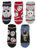 Friday The 13th Adult Jason Voorhees Hockey Mask Ankle Socks 5PK