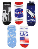 NASA Buzz Aldrin Family Foundation Adult Unisex 5 Pack Ankle Socks