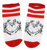 Dr. Seuss Thing 1 And Thing 2 Adult 3 Pack Ankle Socks