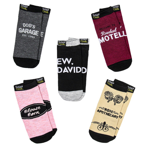 Culture Fly Schitt's Creek Town Shops Ew David No Show Adult 5 PK Ankle Socks