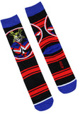 My Hero Academia Socks Men's Izuku Midoryia All-Might 3 Pack Mid-Calf Crew Socks