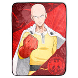 One Punch Man Anime Saitama Hero Association Plush Fleece Throw Blanket 45" x 60"