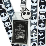 Nightmare Before Christmas Jack ID Lanyard Badge Holder With 1.5" Charm Pendant